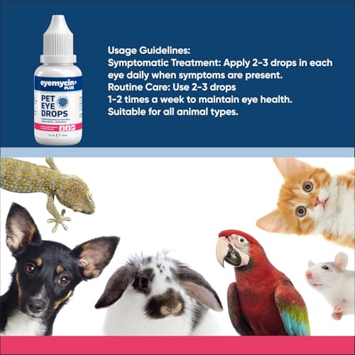 EYEMYCIN pet Eye Drops 1 fl oz Eye Drops for Dogs and Cats Vet (1 fl oz)