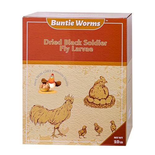 10LB Dried Black Soldier Fly Larvae for Chickens Food (10 Pound (Pack of 1))