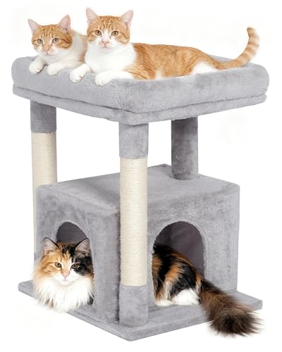 23.6" Cat Tree for Large Cat (Light Gray)