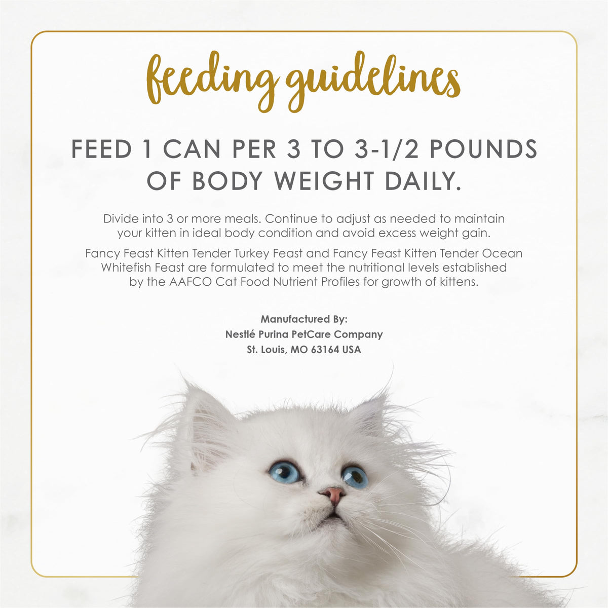 Purina Fancy Feast Kitten Tender Turkey & Ocean Whitefish Variety Pack (3 Ounce (Pack of 24))