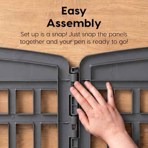 24" Dog Playpen (6 Panel - 24" H / Gray)