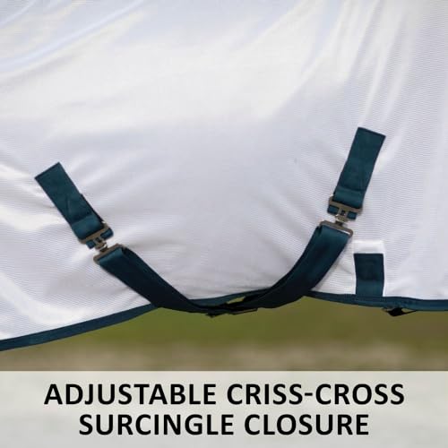 Soft Interlock Mesh II Horse Fly Sheets (Horse Size 58 / Pony Attached Neck Euro Surcingle / White)