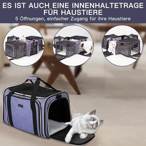 Cat Carrier Bag (Purple / 17.5"L x 12.0"W x 11.5"H)