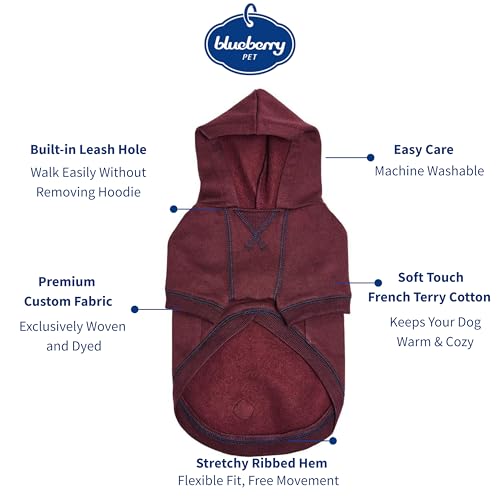Essentials Hoodie (20 inch (Pack of 1) / Dog Hoodie - Burgundy Red)
