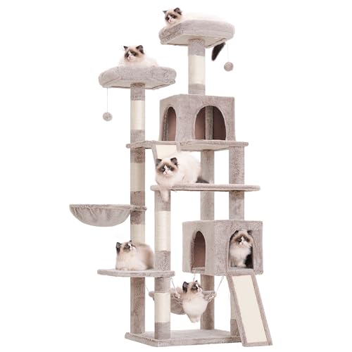 Cat Tree 71'' Tower for Large Cat with Scratching Post (71 inches / Muchroom)
