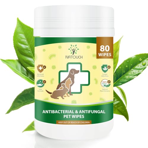 Antifungal and Antibacterial All Natural Wipes for Dogs & Cats