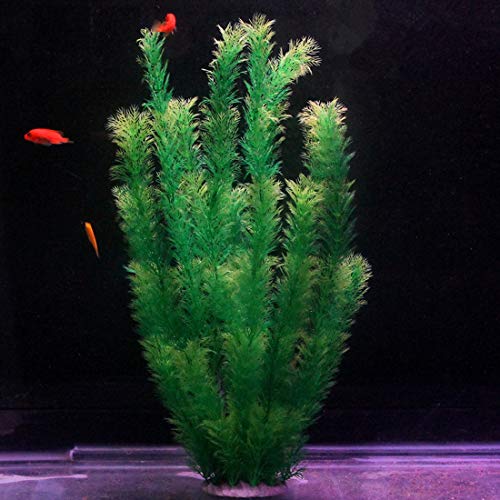 Aquarium Plants Plastic Decor Fish Tank Green Decorations Plants Ornament Safe for All Fish (Green（style A）)