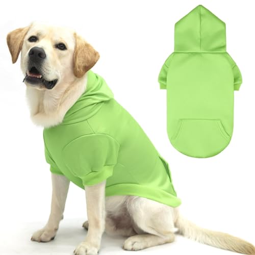 Dog Hoodie for Large Medium Small Dogs (Green / X-Large)