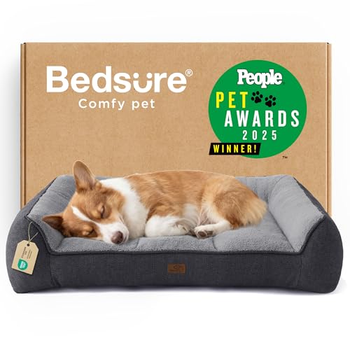 SupportMax® Extra Thick Orthopedic Dog Bed Medium Size Dog (Grey / 35"l X 25"w X 8"th)