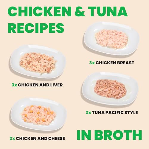 Wet Cat Food HQS Natural Rotational Diet Fish Selection & Chicken Drumstick (2.47 Ounce (Pack of 24))
