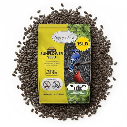 15 LB Black Oil Sunflower Seeds Bird Food (15 Pound (Pack of 1))