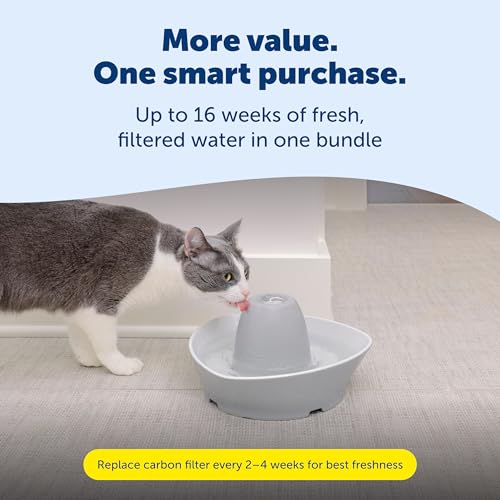 Creekside Ceramic Pet Fountain (Fountain + 4 Carbon Filters)