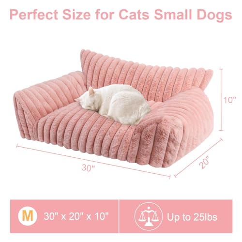 Dog Beds for Small Dogs (Medium(30x20x10") / Pink)