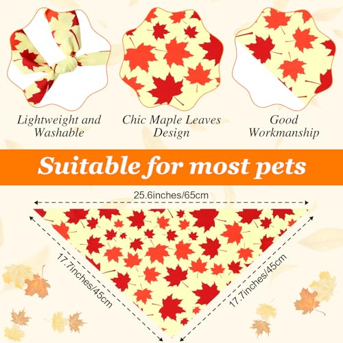 200 Pcs Fall Dog Bandanas Bulk (Orange, Yellow, White / Fall)