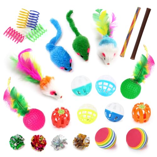 24 Pcs Cat Toys Set for Indoor Cats