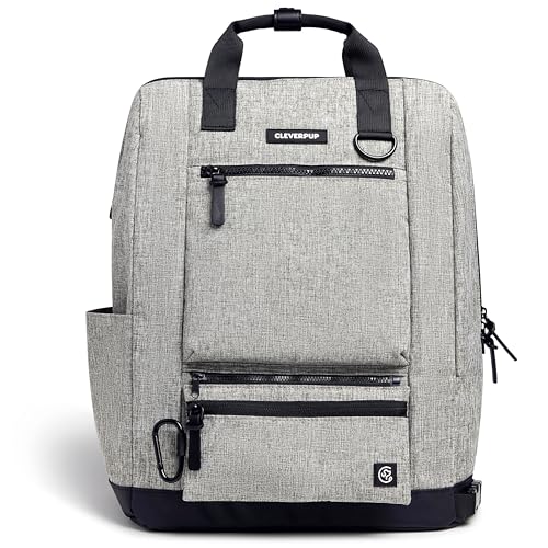 Porter 2-in-1 Dog Gear Travel Backpack - 10 Pockets, Heather Grey (Heather Grey)