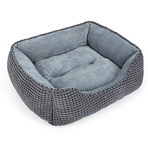 Dog Bed for Large Medium Small Dogs (Grey / S(20’’x 19’’x 6’’))