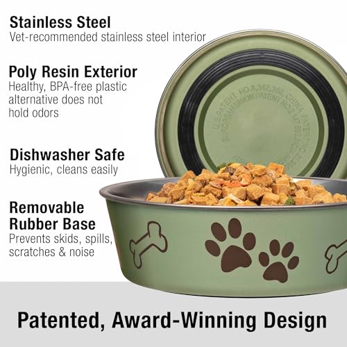 Bella Dog Bowls (Artichoke / Medium (20-35lbs))