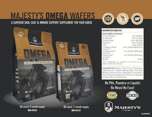 Omega Wafers Superior Horse (60 Count (2 Month Supply))
