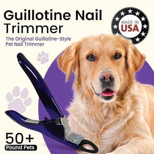 Guillotine Dog Nail Clippers for Large Dogs (Winner's Circle Purple / Large)