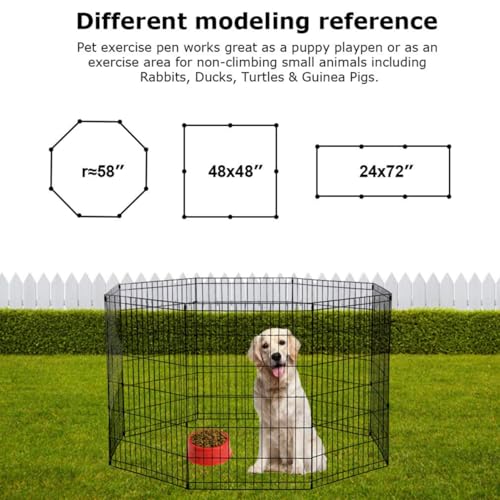 Foldable Dog Playpen (Black)