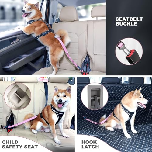 Dog Seat Belt 3 (Pink)