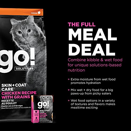 Skin + Coat Care Chicken Dry Cat Food with Grains (8 Pound (Pack of 1))
