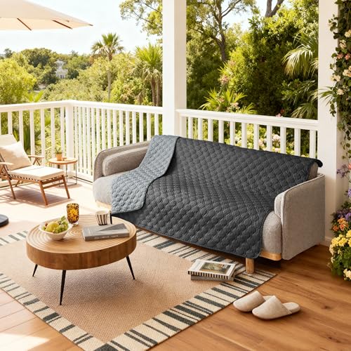 Waterproof Pet Blanket for Bed (52x82 Inch (Pack of 1) / Dark Charcoal/Light Charcoal)