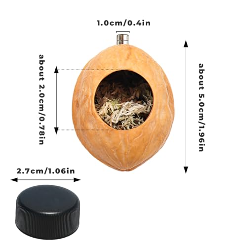 2 Pack Jumping Spider Enclosure Accessories with Walnut Shell Moss and Magnet