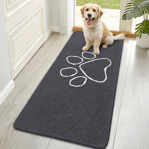 Dog Door Mat for Muddy Paws 70x35 (Dark Grey / 70" X 35")