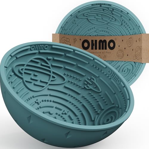 Slow Feeder Bowl & Lick Mat for Dogs (Light Blue / 6.3 inches)