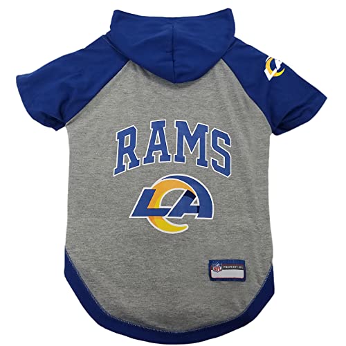 Pets First NFL Los Angeles Rams Hoodie for Dogs & Cats. NFL Football Licensed Dog Hoody Tee Shirt (Medium / Los Angeles Rams)