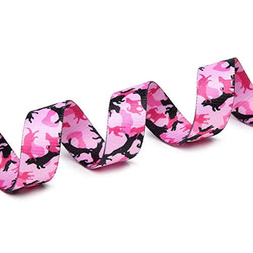 Adjustable Dog Collar (Small / Dog Camouflage Pink)