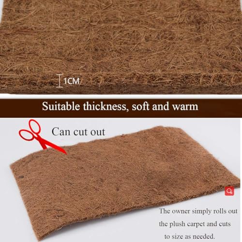 Reptile Carpet Natural Coconut Fiber Tortoise Carpet Mat 2PCS (2 Packs/19.7 x 11.8 Inch)