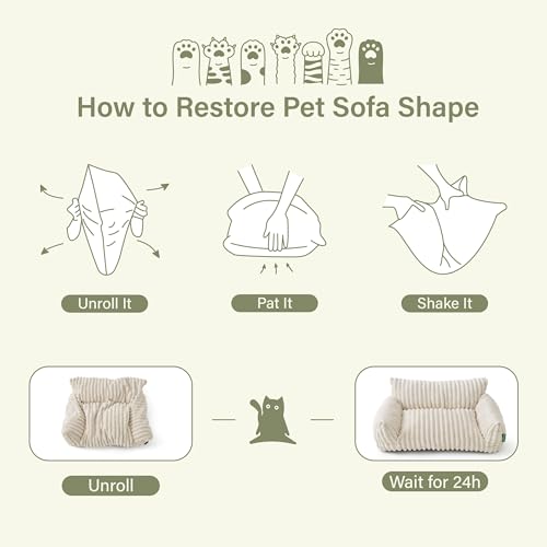 Cute Couch Bed for Pets (24.0"L x 18.0"W x 10.0"Th / Grey)