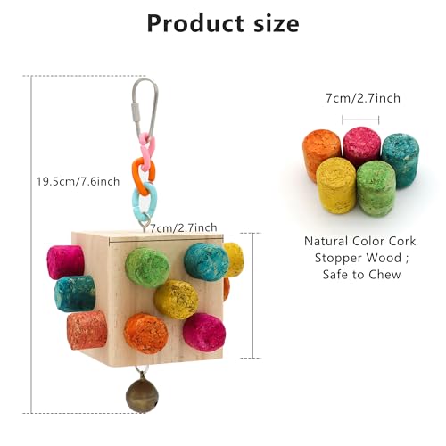 Square Bird Chew Toy (1 Pack-Squar Cork Stick)