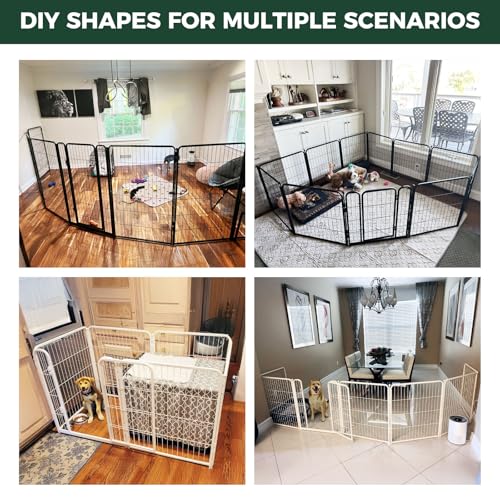 Homeplus Indoor Dog Playpen (White / 40"H)