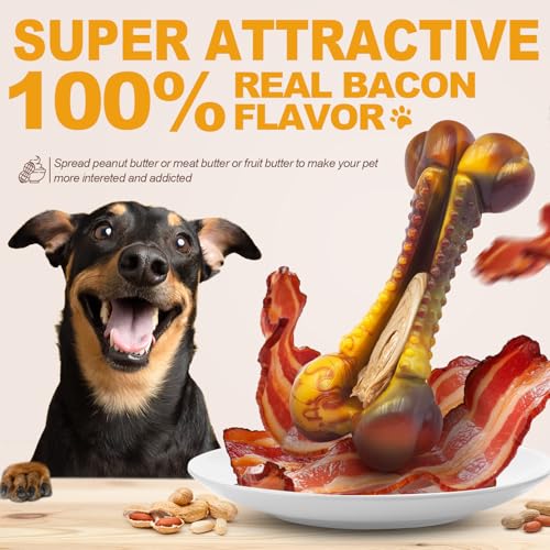Dog Toys for Aggressive Chewers (Bacon)