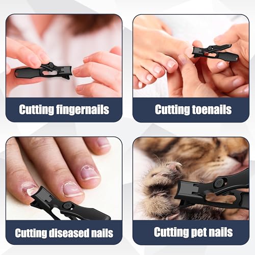 German Nail Clippers Set for Men & Women and Seniors (Large Black)