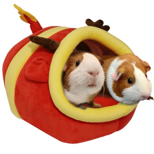 Guinea Pig Bed House & Hideout for Rat Bearded Dragon Hedgehog Ferret to Sleep and Hide (X-Large / 6.Fire dragon)