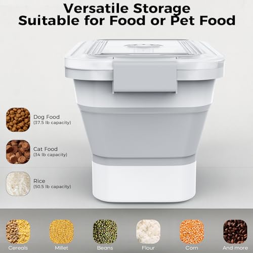 10 13Lbs Airtight Dog Food Storage Container (Clear/13 lbs)