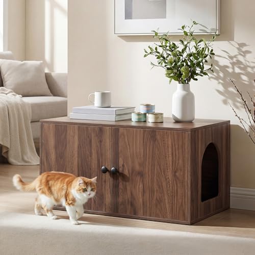 Cat Litter Box Enclosure (Walnut)
