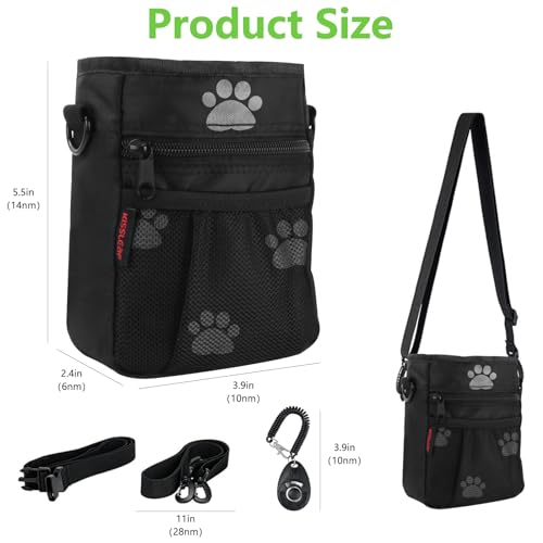 Dog Treat Pouch (Black Pattern)