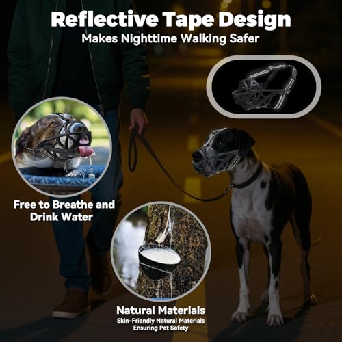 Dog Muzzle for Large Medium Dogs (Black / S)