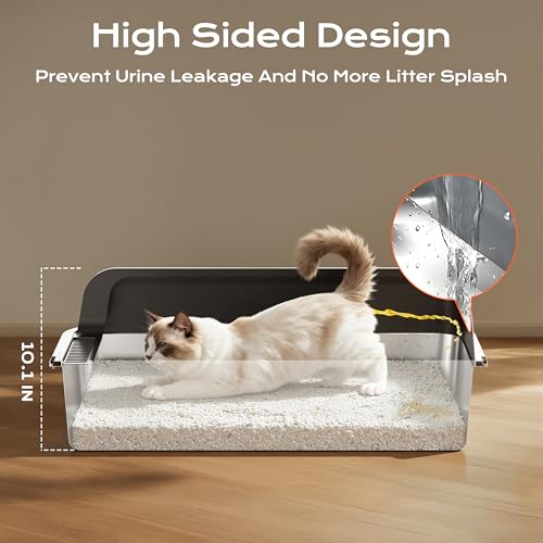 XXXL Stainless Steel Litter Box (XXX-Large / Black)