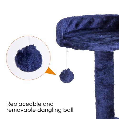 54 in Cat Tree Tower for Indoor Cats Multi (Blue)