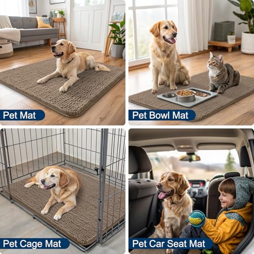 Dog Door Mat for Muddy Paws 40x32 (Camel / 40"X32")