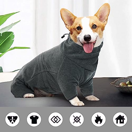 Fleece Jacket for Dogs (M / Grey)