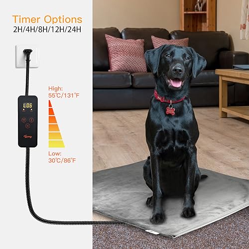Small Pet Heating Pad (Grey / 18.0"L x 16.0"W x 0.6"Th)