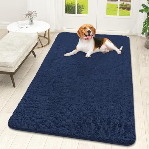 Dog Door Mat for Muddy Paws 59x32 (Dark Blue / 59" X 32")